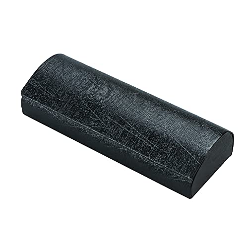 LifeArt Eyeglass Case Hard Shell, Portable Sunglass Case for Women and Men, fashionable PU Leather Eyeglass Case, Lightweight - color: 6635_jgw(black)