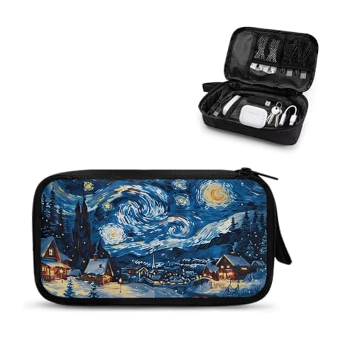 Cottage Travel Cord Organizer Case Tech Pouch Electronic Accessories Carry Case Storage Bag Travel Bag Cable Organizer for Charger Earphone Phone Cord Cable - color: Cottage
