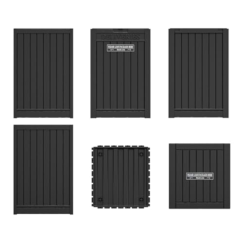 LHBGO Package Delivery Box for Outside, 48 Gallon Storage with Lockable Secure, Large Resin Outdoor Package Drop Container - color: Black