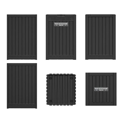 LHBGO Package Delivery Box for Outside, 48 Gallon Storage with Lockable Secure, Large Resin Outdoor Package Drop Container - color: Black