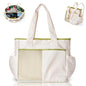 Odoland Soft Cooler Bag - Leakproof & Insulated, 2-in-1 Collapsible Design, Dry/Wet Separation, Large Soft Sided Cooler with Multi-Pocket Design for Beach, Picnic, Camping, Day Trip, Family Size - color: White Green
