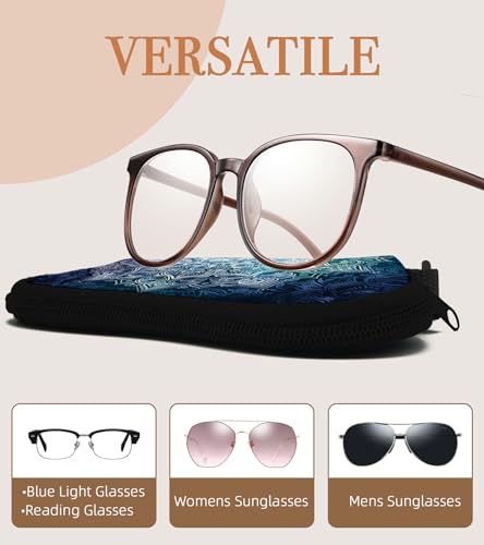 Sunglasses Case Soft Glasses Cases for Women Pouch Eyeglass Bag Eye Glass Kids Girls Sun Glasses Cute Kawaii - color: Blue Mandala