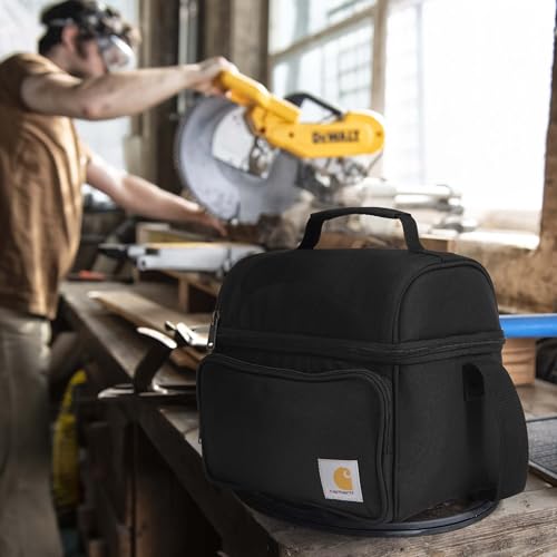 Carhartt Camping Cooler, Worksite Lunchbox, Soft Shell Lunch Bag for Construction Sites, Work and Everyday Use, Black - color: Black