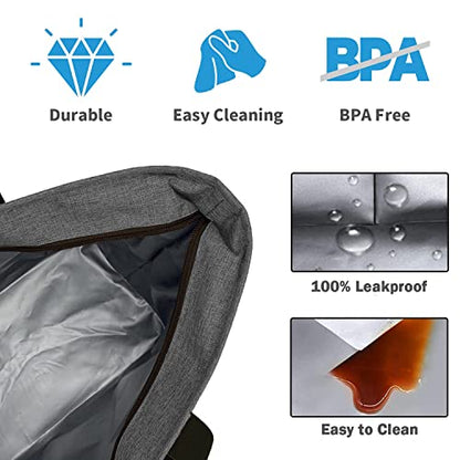 LHZK Jumbo Cooler Bag, Collapsible Leakproof Insulated Bag with Zipper & Handles, Soft Insulated Grocery Bags for Shopping, Travel, Beach, Picnic (50L, Grey) - color: Gray