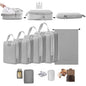 SNAIL GARDEN 8 Pack Compression Packing Cubes Set with Cable Organiser,Pill Box,Shoes Packing Organizer,Lightweight Compression Bags for Travel,4 Sizes Luggage Organizer Bags