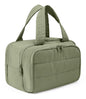 Travel Toiletry Bag for Women, Large Wide-open Puffy Cosmetic Makeup Bag with Wet-Dry Separation, Multi-Pocket Organizer with Carry Handle for Toiletries, Cosmetics, Essentials, Green - color: Green