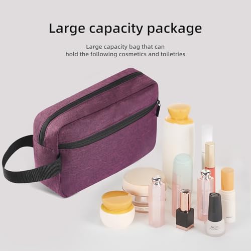 Icramsy Travel Toiletry bag Toiletry bag for women men Hanging Cosmetic bag Travel accessories for Women Men (Deep purple) - color: Deep purple