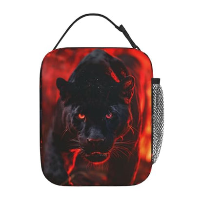 Insulated Lunch Box for Kids Boys Girls, Reusable Lunch Bag for School, Office, Work, Picnic, Travel, Black Panther Lunch Box - color: lunch box 103