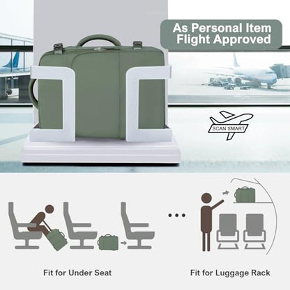 Sinaliy Travel Backpack, Carry on Flight Approved Backpack with Multi-Pockets, TSA Waterproof 17.3inch Laptop Backpack, Personal Item Travel Bag for Men Women, Army Green - color: Army Green, size: X-Large