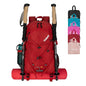 Goloni 45L Hiking Backpack Lightweight Foldable, Waterproof Camping Backpack with Rain Cover & Hiking Pole Mat Carrying System, Ergonomic Water Resistant Daypack for Trekking Travel Men Women Red - color: Red