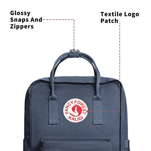 KALIDI Casual Laptop Backpack 15 Inches Classic Camping Rucksack Travel Outdoor Square Daypack College Hiking Gym Bag, Grey Blue - color: Grey Blue