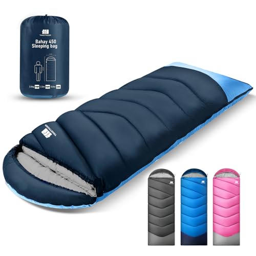 Sleeping Bags for Adults Cold Weather & Warm,Backpacking Camping Sleeping Bag for Tall Girls Boys,Lightweight,Compact,Waterproof Camping Gear for Traveling,Hiking,Hotel,Outdoor & Indoor - color: Navy, size: 5.3lb(32-43℉)