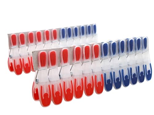 Strong Non-Slip Wide Open Plastic Clothes Clips for Drying Clothing Clamps Sturdy Travel Clothespins 24 Pack - color: 24pcs (2.75inch) Clear Plastic Clothespins