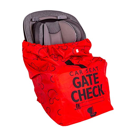 J.L. Childress Disney Baby Gate Check Bag for Car Seats - Travel Bag for Airplane, Fits All Baby & Infant Car Seats, Airport Accessories for Gate Check, Flying Essentials - Mickey Mouse, Red - color: Mickey Red, style: Original