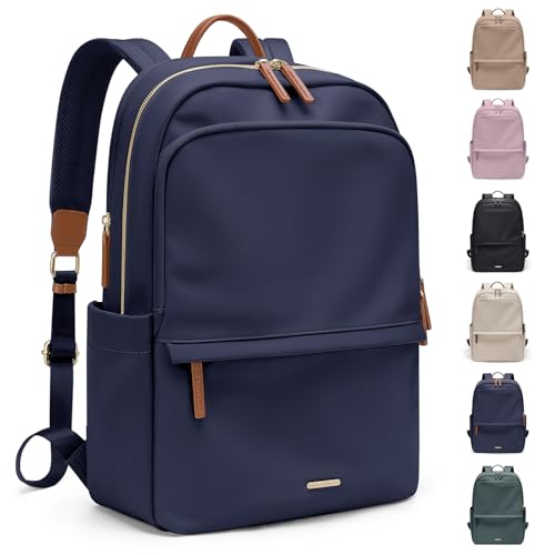 GOLF SUPAGS Women Laptop Backpack Casual Daypack for Work Travel College Backpack Purse Fits 15.6 Inch Notebook (Navy Blue) - color: Navy Blue-upgrade, size: 15.6 Inch