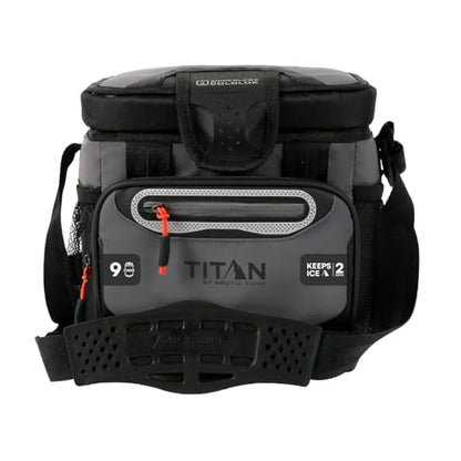Titan by Arctic Zone Deep Freeze Cooler - Zipperless Hardbody Cooler - Deep Freeze Insulation, HardBody Liner, and SmartShelf - color: Sharkskin Gray, size: 9 Can