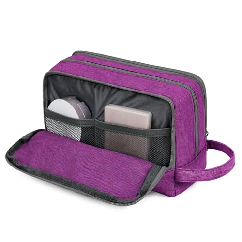 Toiletry Bag for Men Hanging Dopp Kit Water Resistant Shaving Bag Small Toiletry Bag for Traveling (Deep Purple) - color: Deep Purple