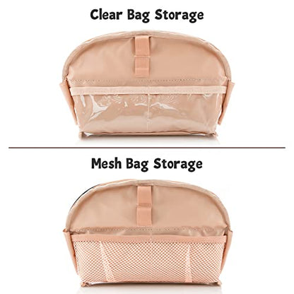Ethereal Large Cosmetic Bag, Rose Gold Travel Makeup Bag Waterproof Makeup Organizer Bag Portable Makeup Bag Purse Small Toiletry Bag for Women - color: 11-rose gold