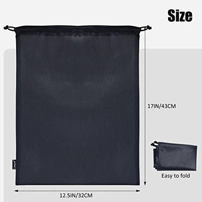 Gloppie Shoe Bags for Travel, (2-Pack) Shoe Storage Bag with Drawstring, Packing Organizer for Sneakers, Gym, Luggage, Closet, Weekender Overnight Travel Essentials