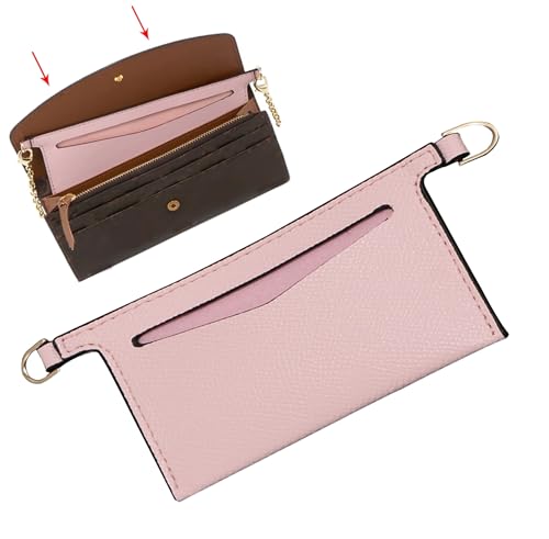 Lckaey purse conversion kit josephine ror lv wallet Sarah bag Emilie Wallet, chain accessories, inner bag, shoulder strap 3015-Pink 6.7*3.14in AG - color: Pink, size: 6.7*3.14in