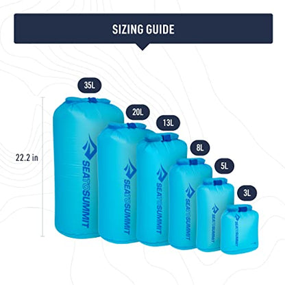 Sea to Summit Ultra-Sil Dry Bag, Ultralight Waterproof Dry Storage - color: Atoll Blue, style: 5 Liter