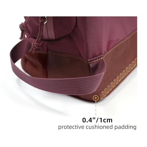 Travel Toiletry Bag 5L, Compact Travel Organizer with Waterproof TPU Wet/Dry Compartment - color: Valkyrie Red, size: 5L