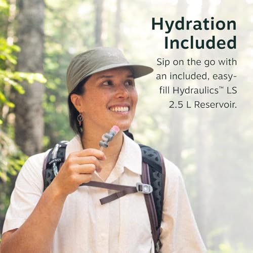 Osprey Sportlite Lightweight Hiking Backpack with Hydraulics Reservoir for Men & Women - Everyday Hydration Travel Bag - color: Raven Black, style: 15l