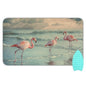 Flamingo with Coastline Ironing Mat for Table top Portable Ironing Pad Blanket for Washer Dryer Countertop Travel - color: Flamingo With Coastline