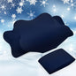Hahafelt Cooling Cervical Neck Pillowcase Cover (Only Pillow Case) Ergonomic Pillowcase with Zipper Breathable Contour Pillow Cover for Side Back Stomach Sleepers(Navy Blue,Queen Size) - color: Navy Blue, size: Queen