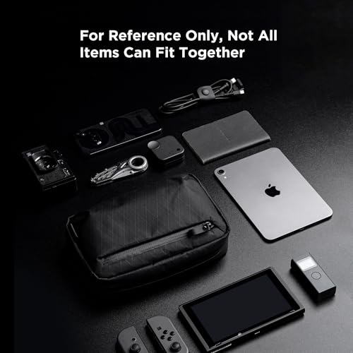 ALPAKA Elements Tech Case - Travel Organizer Pouch for Electronics, Cables, EDC with Weatherproof Fabrics, YKK Zippers (Black VX21 Fabric) - color: Black