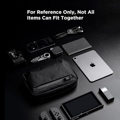 ALPAKA Elements Tech Case - Travel Organizer Pouch for Electronics, Cables, EDC with Weatherproof Fabrics, YKK Zippers (Black VX21 Fabric) - color: Black