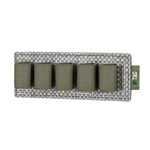 M-Tac Modular Ampoule Organizer Insert | Tactical Insert with Elastic Loops & Loop Velcro Backing | Fits Medical Kits & Backpacks, 5 Slot - color: Ranger Green, size: 10 ml