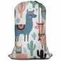 Swono Cactus XL Laundry Bags, Drawstring Closure Dirty Clothes Bag Organizer, Heavy Duty Large Laundry Bag, Cartoon Cute Llama Tribal Alpaca Rip-Stop Bags for Camp Travel, 28" x 40", White - color: Cactus