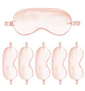 6PACK Silk Sleep Mask Satin Eye Masks Blackout Silky Eyeshade Cover Soft Blindfold Eyeshades for Women Sleeping Travel Gift - color: Blush