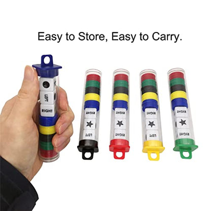 Ahoper Left Right Center Dice Game Prime Set Bundle with 3 Dices + 30 Chips - (5 Pack). Round Tube Storage is Very Convenient for Travel. Easy to Store, Carry Around. - size: 5 Pack