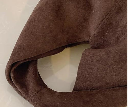 Slouchy Suede Crescent Crossbody Purses Women Cute Hobo Bags Trendy Satchels Underarm Shoulder Bag Travel Tote Handbag 2026 - color: B Suede Brown-have Strap