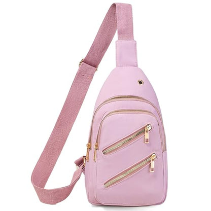 Banelu Sling Bag Crossbody Bags for Women, Small Crossbody Purses Sling Backpack Cross Body Bag for Outdoors Hiking Traveling - Black - color: N Lilac