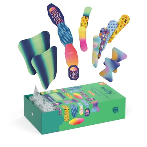 Welly Bandage Family Pack | Adhesive Flexible Fabric & Waterproof Bandages | Assorted Shapes and Patterns for Minor Cuts, Scrapes, and Wounds - 80 Count - size: 80 Count