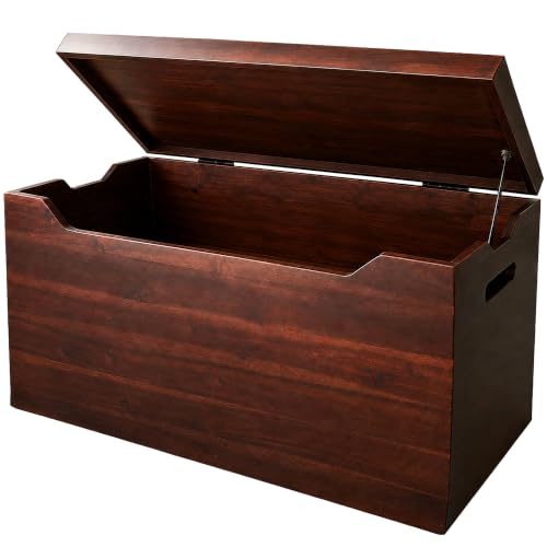 Entryway Storage Chest, Wooden Shoe Storage Box, Mudroom Bench, Fully Assembled, Entryway Bench, Hallway Storage Trunk, Mahogany, 30” - color: Entryway Bench Storage - Mahogany