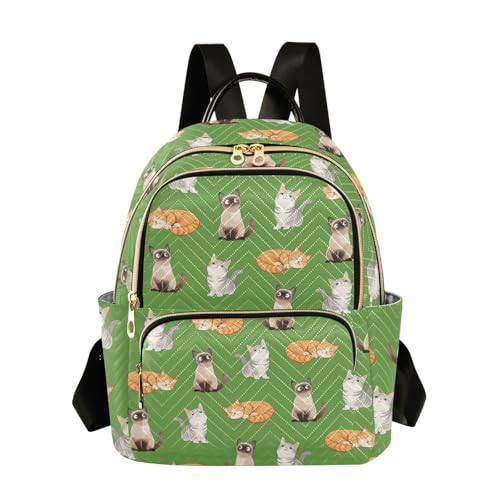 Women Fashion Backpack Purse Casual Lightweight Travel Shoulder Bag Cat Print Rucksack Ladies Bag, Medium - color: Color 04, size: Medium