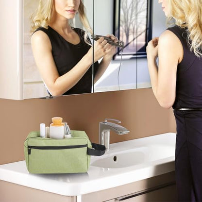 Icramsy Travel Toiletry bag Toiletry bag for women men Hanging Cosmetic bag Travel accessories for Women Men (Grass green) - color: Grass green