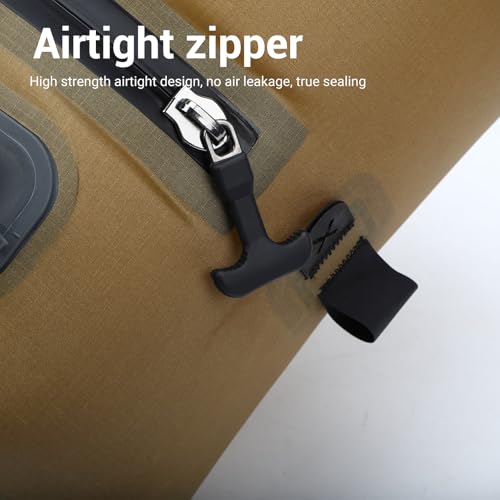 Naroote 20L Reusable Travel Vacuum Bag, Built in Pump Rechargeable Folding Compression Bag, Luggage Space Saver Packing Tool, Ideal for Camping Carry On Suitcases Backpack Seal (Khaki) - color: Khaki