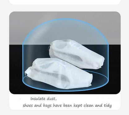 30 eco-friendly travel shoe bag storage bags, non-woven breathable dust-proof bag with rope, suitable for storing shoes and bags, isolate dust and keep shoes and bags clean and tidy. (19.6inX23.62in) - size: 19.6inX23.62in