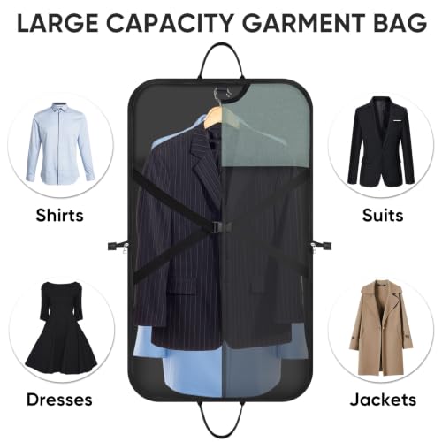 BALEINE Travel Garment Bag, Travel Suit Bag for Men, 42'' Waterproof Carry on Garment Bag for Hanging Clothes, Garment Duffel Bag for Travel Business (Mint Green) - color: Mint Green