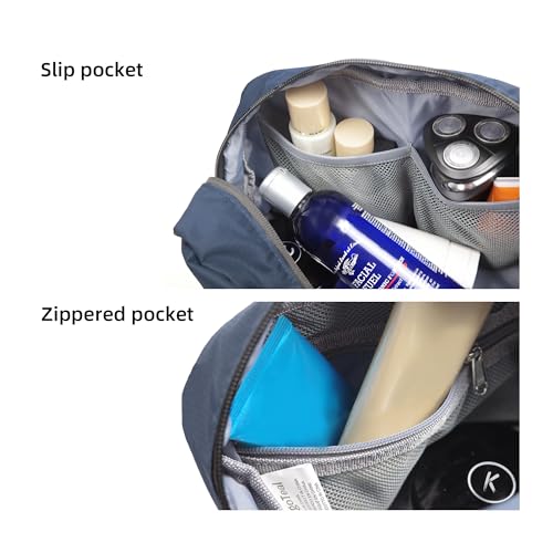 Travel Toiletry Bag 5L, Compact Travel Organizer with Waterproof TPU Wet/Dry Compartment - color: Blue Abyss, size: 5L