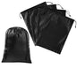 PALTERWEAR Tech-Weave PU-Coated Drawstring Bags (Set of 5) Water-Resistant, Directional-Stretch Travel Organizers for Gym, Toiletries, Tech Gear, Tablet - Durable, Wipe-Clean (Black 3D, 9 x 12 In) - size: 9 x 12 In