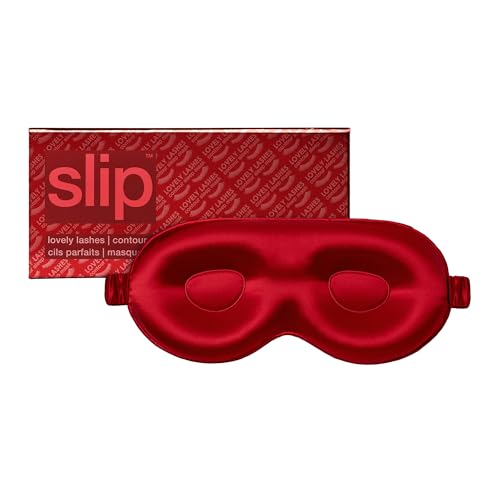 slip Pure Silk Contour Sleep Mask: Protect Your Delicate Lashes with Our Innovative, Lash-Friendly Design. Experience Uninterrupted Beauty Sleep with Slipsilk™ Comfort, 1 Contour Mask, Scarlet - color: Scarlet