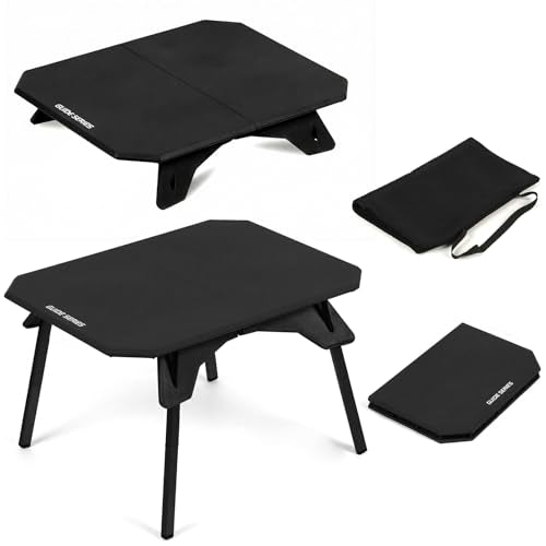 TOPCHANCES Folding Camping Table Outdoor,Ultralight Aluminum Camping Tables Multifunctional Portable Folding Table with Carrying Bag for Holiday Festival Camping Travel Picnic Grilling - color: Black