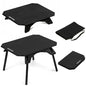 TOPCHANCES Folding Camping Table Outdoor,Ultralight Aluminum Camping Tables Multifunctional Portable Folding Table with Carrying Bag for Holiday Festival Camping Travel Picnic Grilling - color: Black