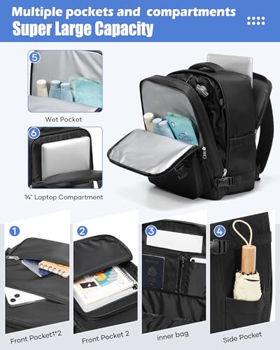 Vacuum Backpack Travel with Pump,Vacuum Sealed Backpack,Travel Backpack with Vacuum System,40x30x20 Airbag Travel,Laptop Vacpack Backpacks Bag Airline Flight Approved,Black - color: A13-black-with Pump